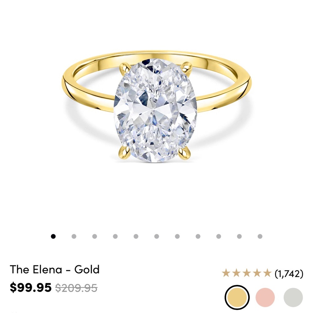 Elena Gold Oval Ring - Size 4